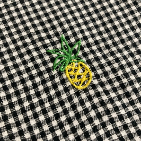 🍍Women’s Gingham Top Pineapple embroidered  Blouse 🍍. Size : M - Picture 8 of 13